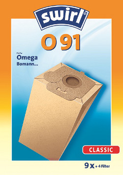 Staubsaugerbeutel Swirl O91 - 9 Beutel - Papier