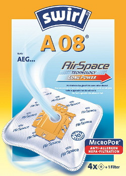 Staubsaugerbeutel-Typ: A08 - Material: Airspace Technologie - Anzahl: 1