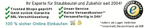 Staubsaugerbeutel und Zubehör - 100 % sicher Einkaufen